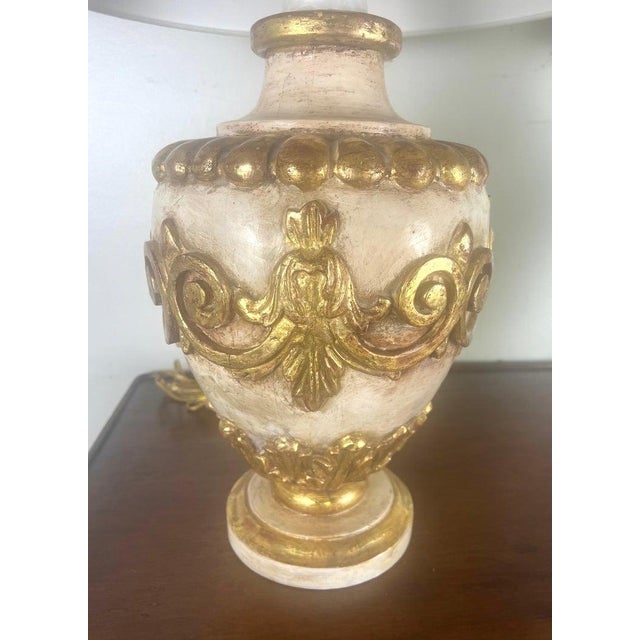 Gold Pair of French Provincial Style Painted Tables, 20th Century For Sale - Image 8 of 12