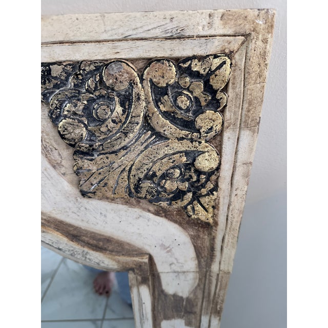 2000 - 2009 Distressed Trumeau Mirror With Shell Motif For Sale - Image 5 of 11