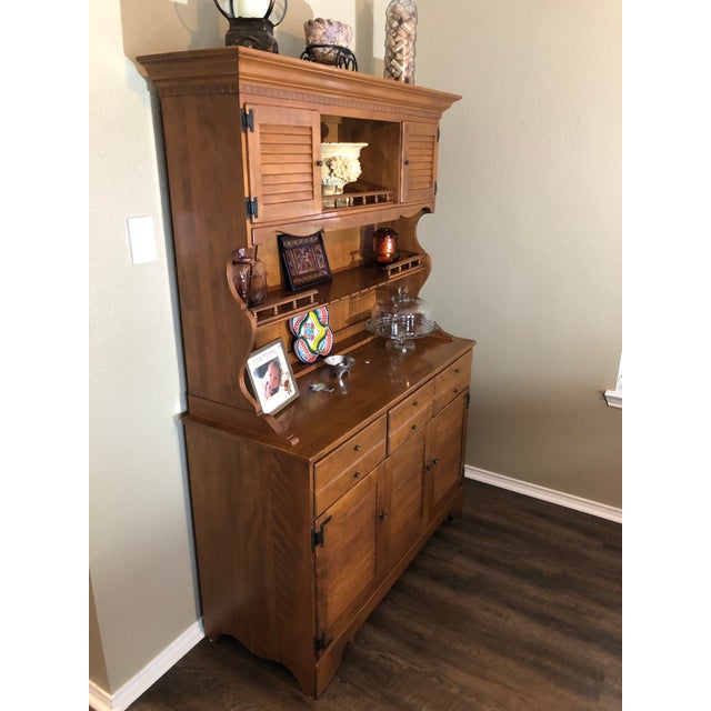 1960s Ethan Allen British Colonial Buffet and Hutch Chairish