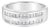 Double Row Diamond Princess Cut Channel Set Wedding Band .77cttw 14k White Gold, Size 9 For Sale