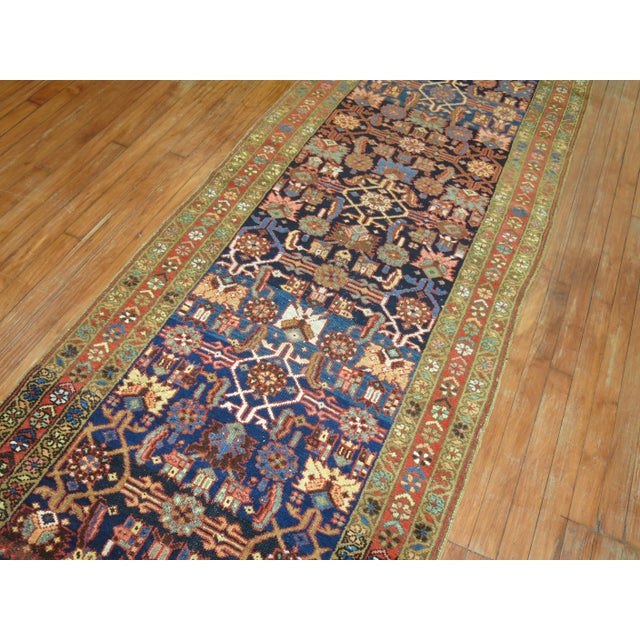 Long Antique Persian Heriz Runner - 3'2" x 14'7" For Sale - Image 11 of 11