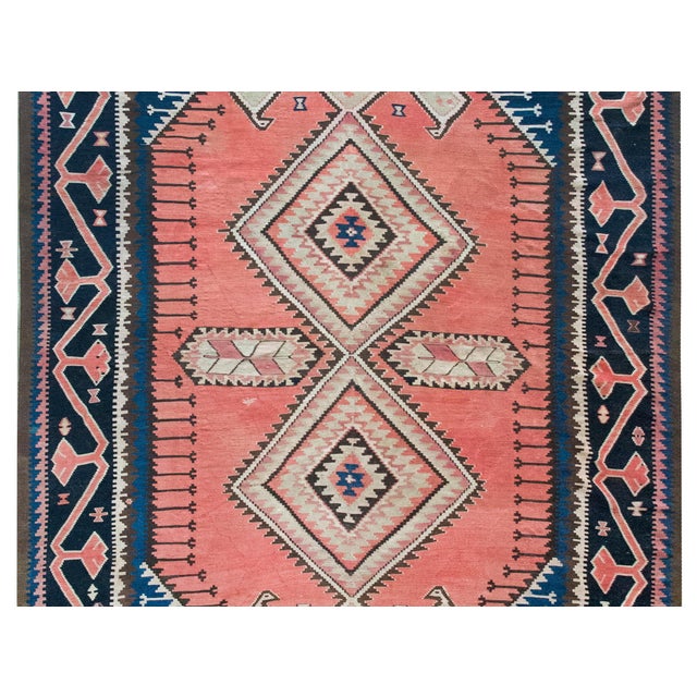 Early 20th Century Turkish Konya Kilim Rug For Sale In Chicago - Image 6 of 17