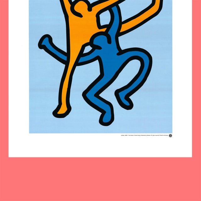 1990s After Keith Haring - Untitled (People Dancing) Vintage Fine Art Print Offset Lithography Poster 90s For Sale - Image 6 of 9
