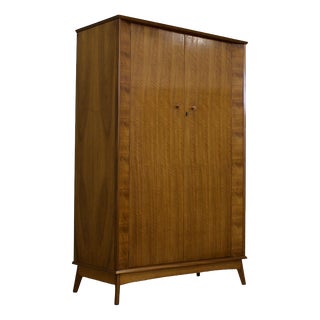 Vintage Walnut Wardrobe by Alfred Cox for Heals, 1950s For Sale