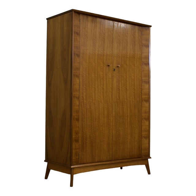 Vintage Walnut Wardrobe by Alfred Cox for Heals, 1950s For Sale