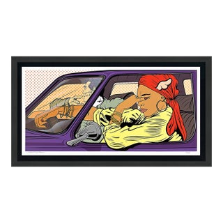 D*Face, Silent Ride (Framed, Large Hand Signed Screen Print), 2023 For Sale