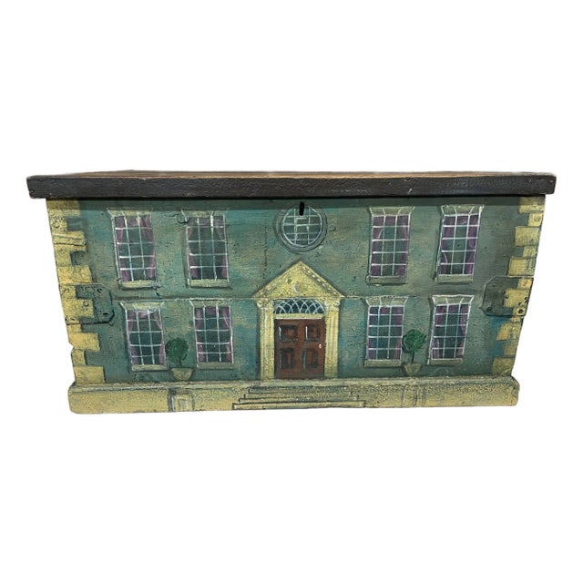 Late 19th Century English Folk Art Painted Chest or Box For Sale