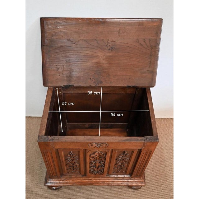 Small Renaissance Oak Chest, Early 1900s For Sale - Image 15 of 18