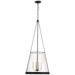 Marie Flanigan for Visual Comfort Signature Reese 20" Pendant in Bronze with Clear Restoration Glass