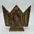 This is a small antique religious devotional shrine (a triptych). It’s a tabletop piece made of wood and gesso with worn...