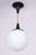 1950s Mid-Century Chandelier in Chromed Steel and Opaline Glass, Czech, 1950s For Sale - Image 5 of 9