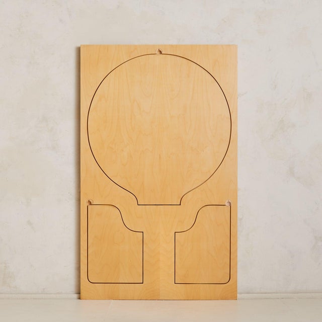 Italian Birch Wall-Mounted Folding Table Attributed to Anonima Design for Bonetto, 1970 For Sale - Image 4 of 11