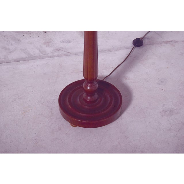 1950s Danish Wooden Floor Lamp with Integrated Table, 1950 For Sale - Image 5 of 8