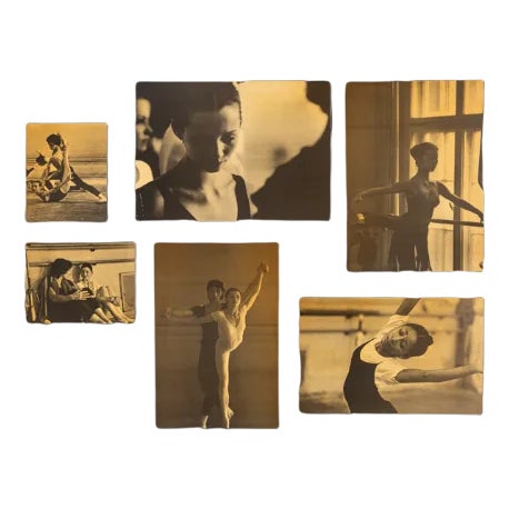 Stuttgart Ballet Dancers, Photographic Paper on Wooden Plate, Set of 6 For Sale