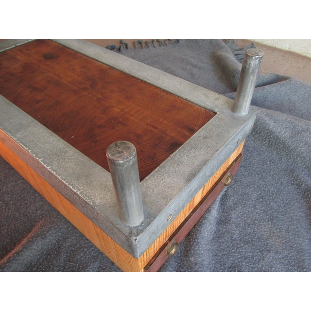Custom Made Heavy Duty Tabletop Butcher Block Cutting Board Dated 1941 For Sale - Image 10 of 10