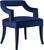 Navy Blue Tiffany Navy Velvet Chair For Sale - Image 8 of 8