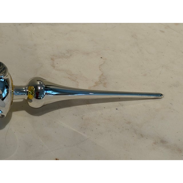 Silver Vintage Mercury Glass Silver/Gold Tree Topper For Sale - Image 8 of 8