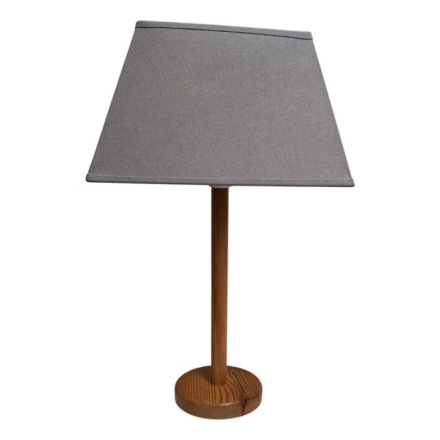 Vintage Table Lamp in Pinewood by Solbacken, 1970s For Sale