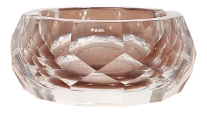 1970s Faceted Glass Gem Cigarette Ashtray
