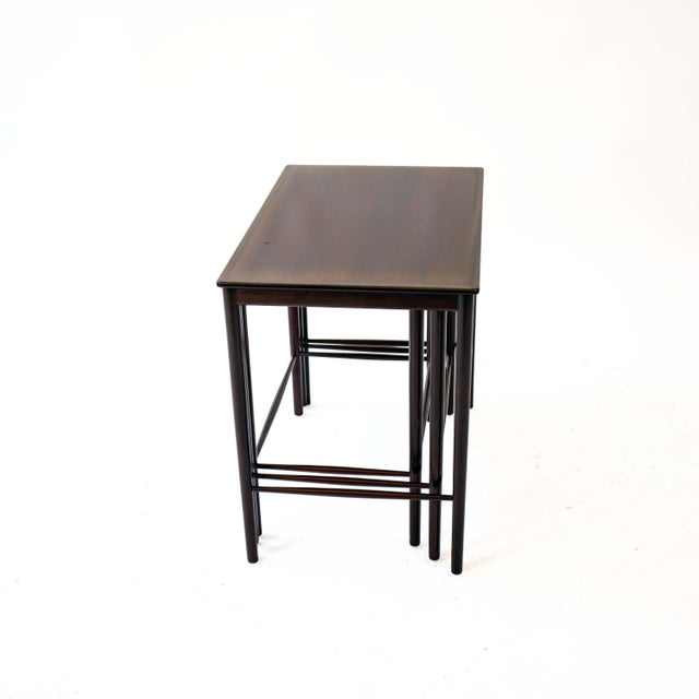 1960s Vintage Nesting Tables by Kaj Winding for P. Jeppesen Møbelfabrik, 1960s, Set of 3 For Sale - Image 5 of 12
