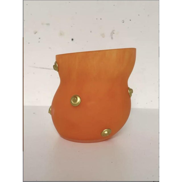 Small vase, Garouste & Bonetti glass pencil holder for Nina Ricci circa 1990. New. This piece has an attribution mark, I...