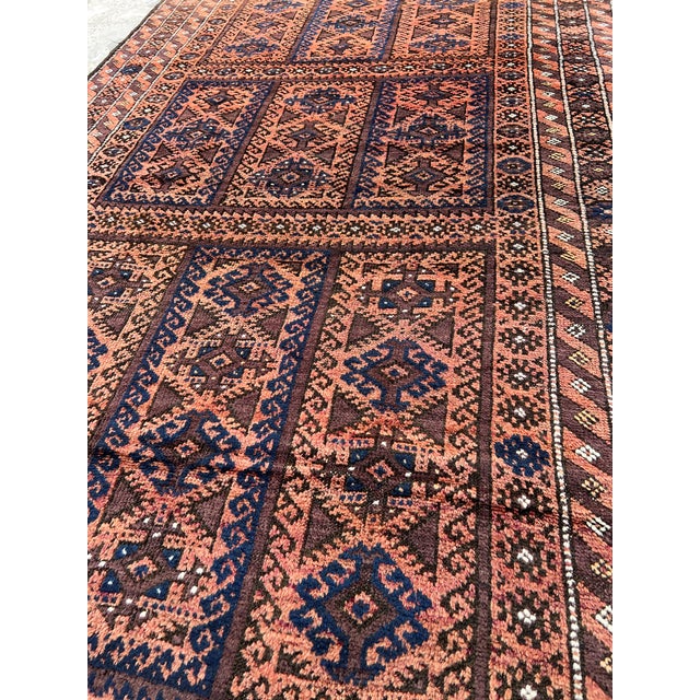 Antique Turkmen Yaqub Khani Hand-Knotted Wool Area Rug - 4'2" X 6'10" For Sale - Image 11 of 12
