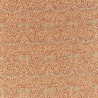 Morris & Co Bird Weave Fabric in Brick For Sale