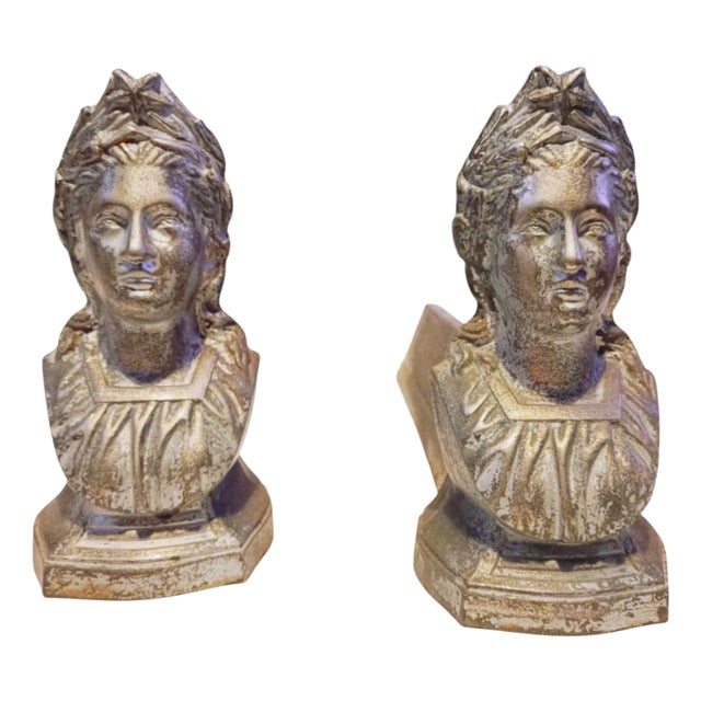 Chimney Andirons, Set of 2 For Sale