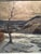 View of Bad Schandau and the Lilienstein in Winter, Oil Painting on Panel For Sale - Image 6 of 12