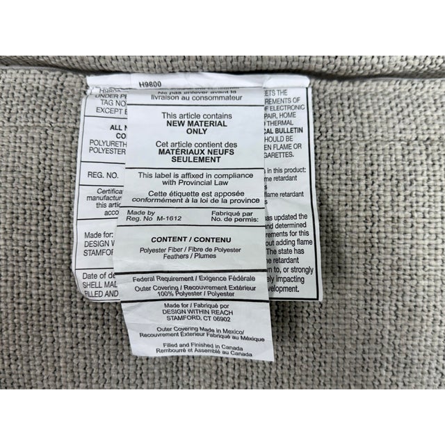 Design Within Reach Jonas Snow Linen Sofa For Sale - Image 12 of 12