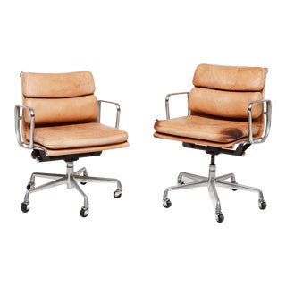 Eames Soft Pad Management Office Chairs - a Pair For Sale