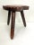 Wood Spanish Brutalist Wooden Tripod Stool with Leather, 1960s For Sale - Image 7 of 9