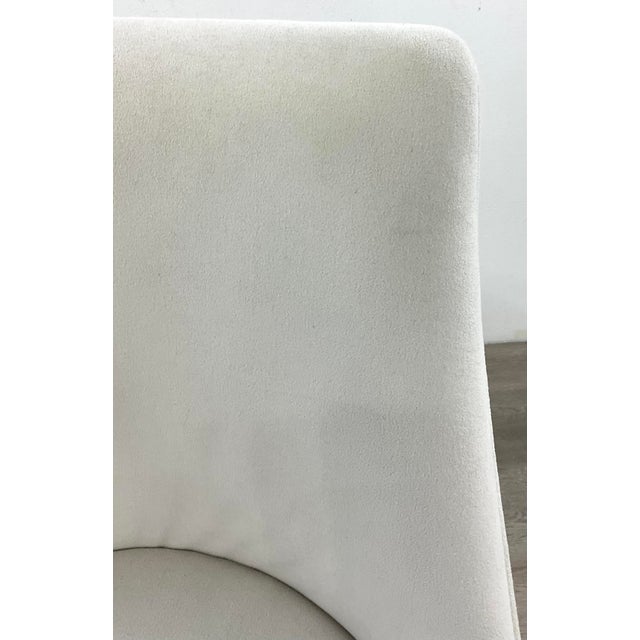 Caracole Caracole Modern White Velvet Accent Chair For Sale - Image 4 of 5