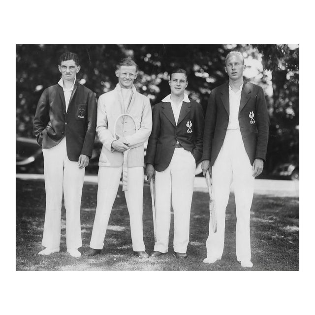 1929 Oxford Cambridge Tennis Team Photograph For Sale