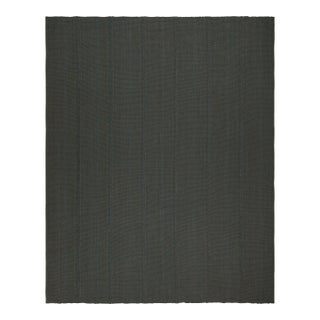 Rug & Kilim’s Contemporary Kilim in Black, With Blue Accents For Sale