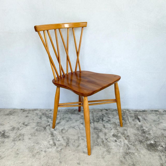 Wood Candlestick Chiltern Elm and Beech Dining Chairs by Lucian Ercolani for Ercol, 1950s, Set of 4 For Sale - Image 7 of 14