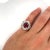 Contemporary Vintage Retro Regal Style 5 Carat Red Tourmaline & Diamond Ring in 18K Gold, Size 8 For Sale - Image 3 of 8