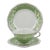 Manfred Veyhl Silver Overlay Green Porcelain Cup and Saucer Trio For Sale