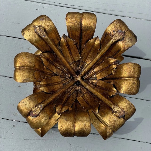 S. Salvadori Firenze Mid-Century Modern Gilt Regency Metal Italy Table Glass Top For Sale - Image 17 of 18