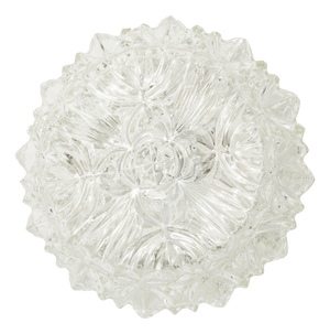 Vintage Round Floral Glass Ceiling Light, 1960s