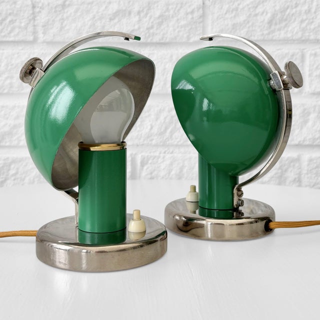 Model 29379 Modernist Table Lamps by Erik Tidstrand for Nordiska Kompaniet, Sweden, 1930s, Set of 2 For Sale - Image 6 of 17