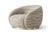 White Chenille Swivel Chair with Brass-Finish Base. A pause made object. Tregua is designed to slow things down — to...