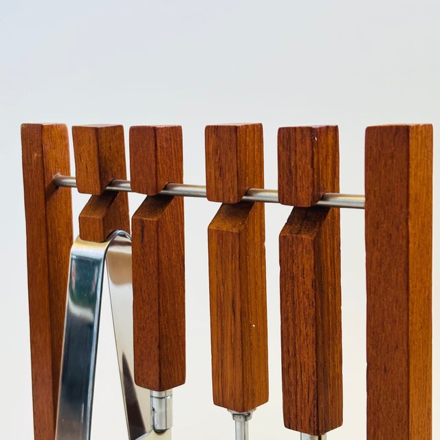 Georges Briard Mid Century Teak Hanging Bar Tool Set by Georges Briard For Sale - Image 4 of 12