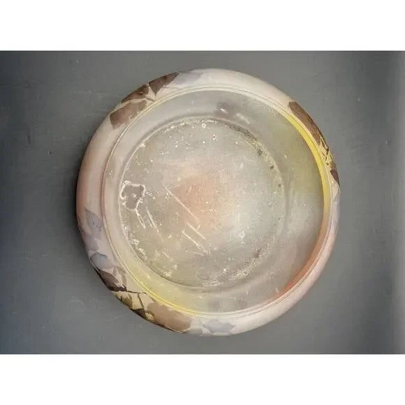 Yellow Early 1900s Jean-Simon Peynaud Frosted Glass Candy Jar - Bomboniere Art Deco, Signed For Sale - Image 8 of 9