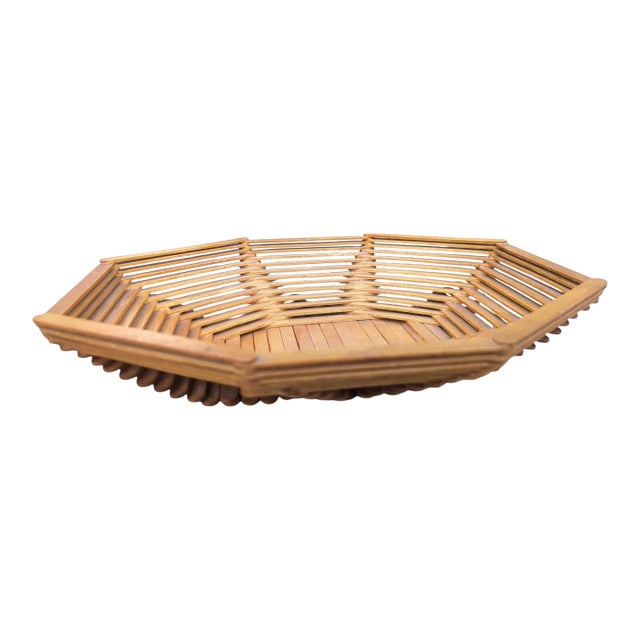 Vintage Tramp Art Decorative Catchall Bowl For Sale