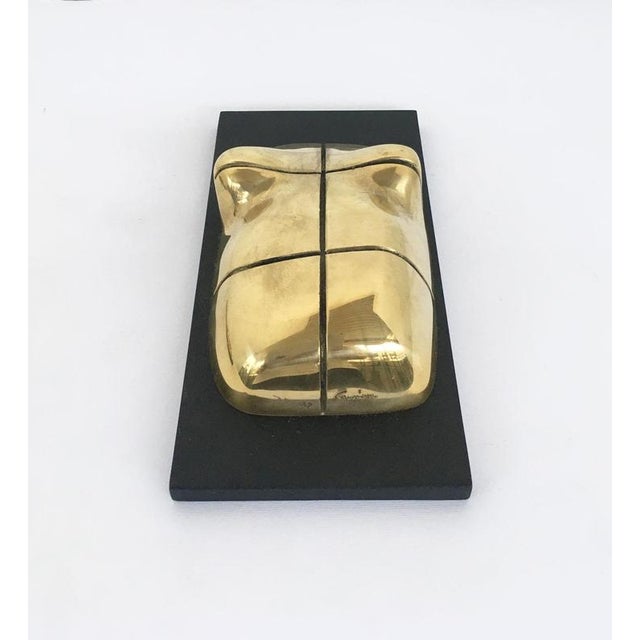 Vintage Italian Bronze Abstract Sculpture by Jiro Sugawara, 1980 For Sale - Image 4 of 18