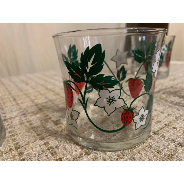 1970s 1970s Strawberry low-ball glasses - Set of 4 For Sale - Image 5 of 5