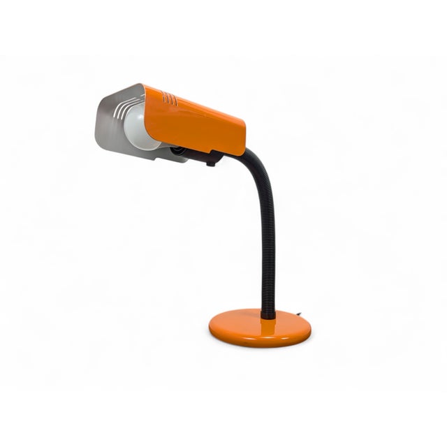 Metal Orange Targetti Table Lamp, 1970s For Sale - Image 7 of 7