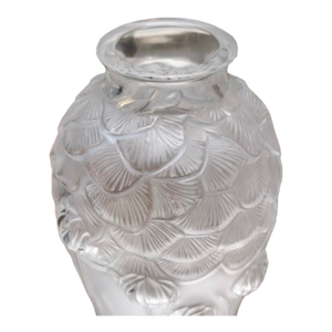 Lalique Paris Frosted Crystal Champs-Élysées Giverny Vase