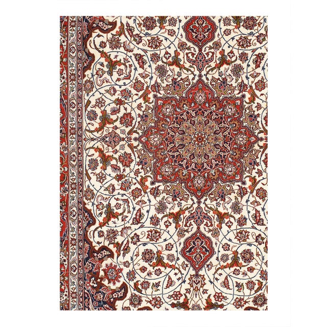 Traditional Pasargad DC Fine Hand Knotted Silk & Wool Signed Rug For Sale - Image 3 of 4